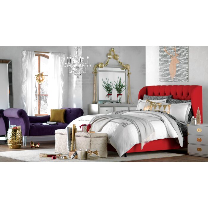 Wayfair Custom Upholstery™ Elsa Upholstered Wingback Bed & Reviews ...